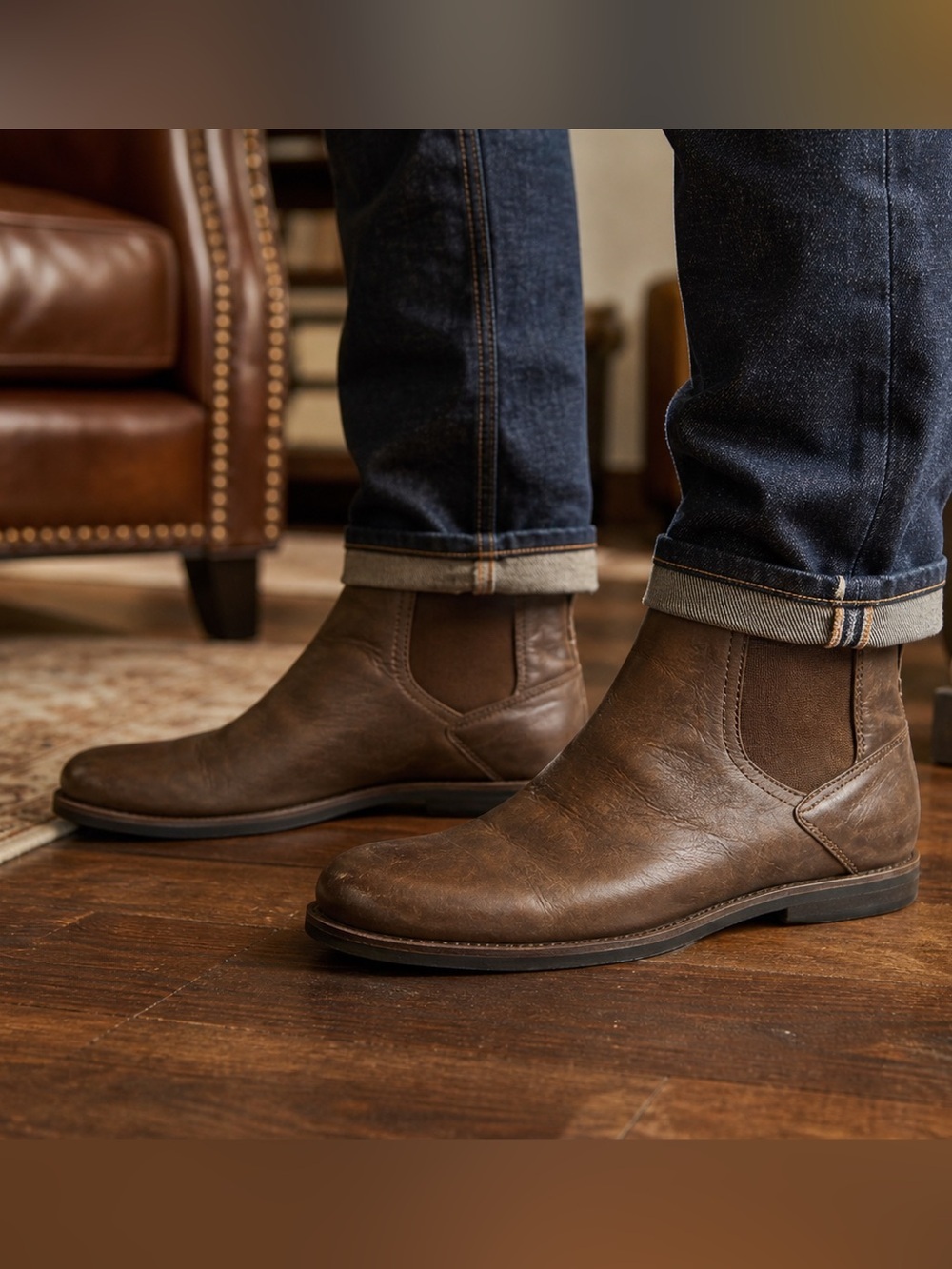 Tommy Bahama Brown Leather Chukka Boots